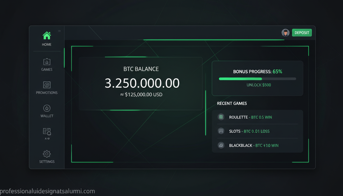 FortuneJack user dashboard showing account balance and active bonuses in dark mode interface