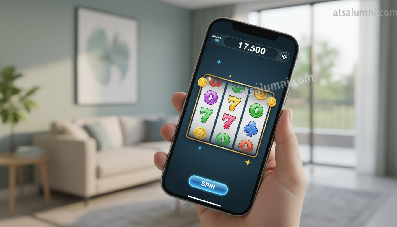 FortuneJack mobile casino interface displayed on an iPhone 15 held by a hand