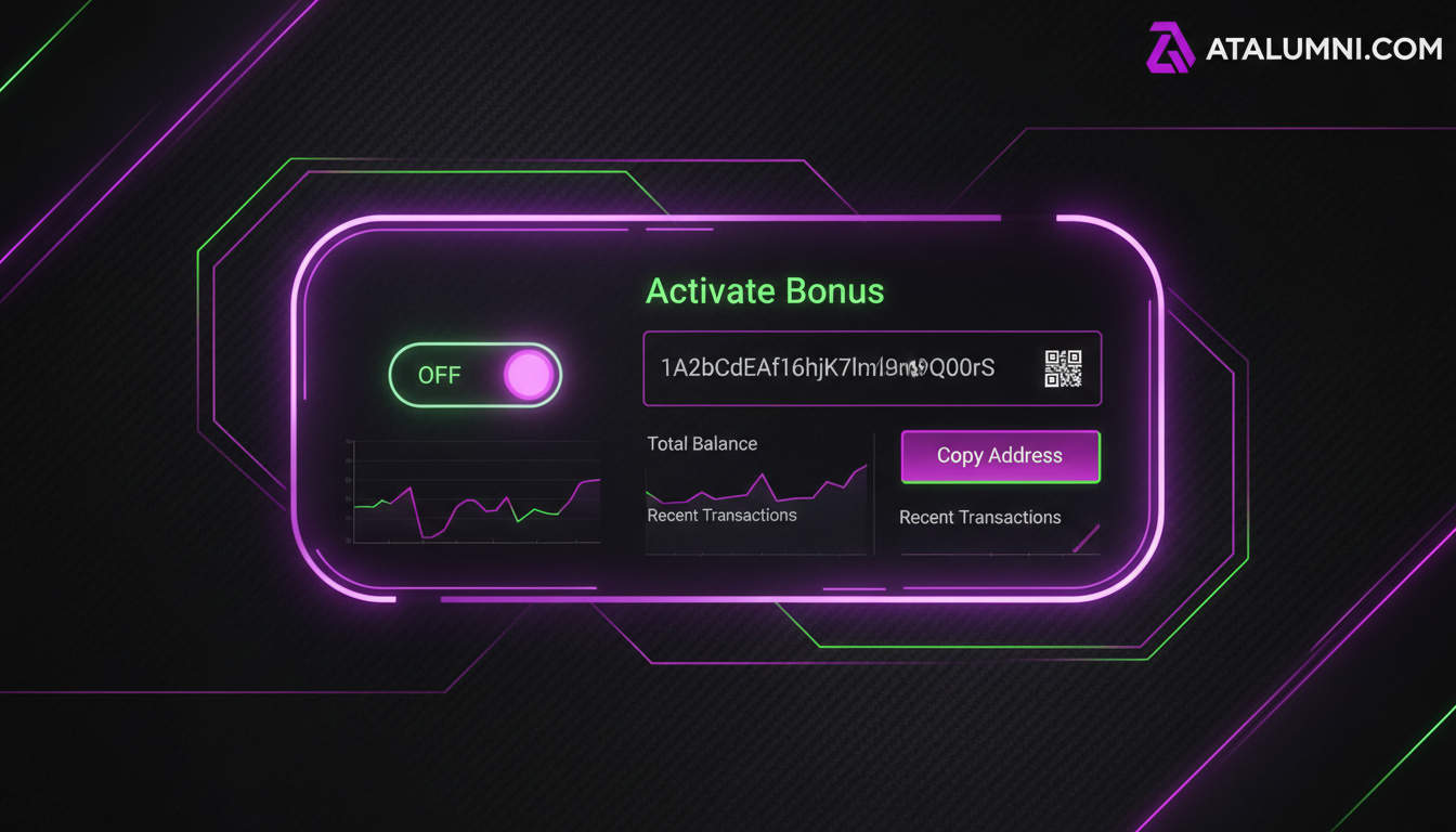TrustDice user dashboard showing the manual bonus activation toggle before deposit